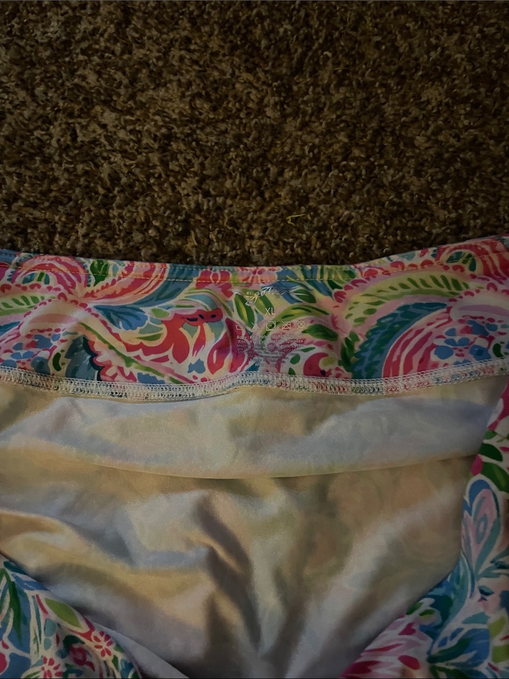 Floral Pink & Blue Tiered A-Line Skort! - Picture 3 of 4